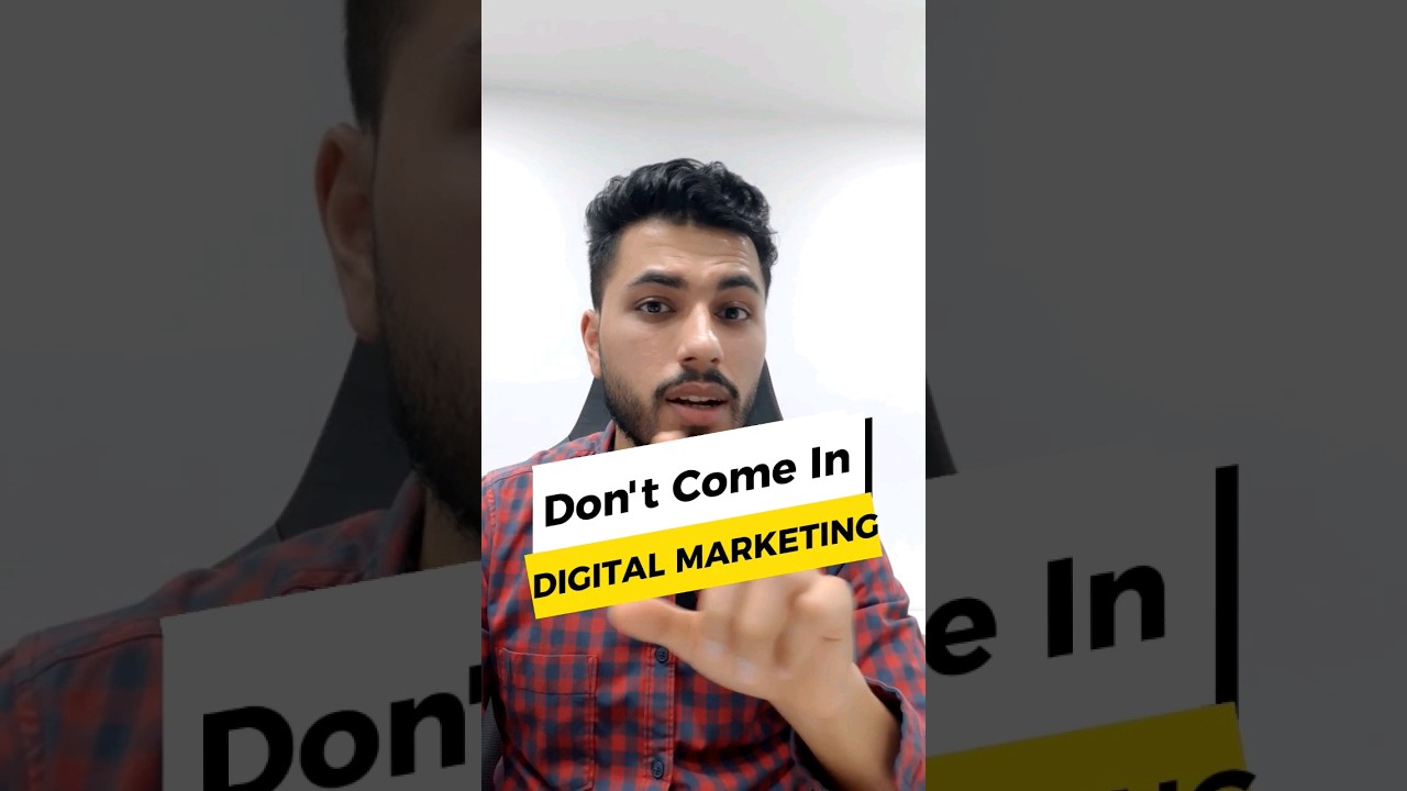 Don’t Enter Digital Marketing Career If..👆 #shorts  #shortsyoutube #career
